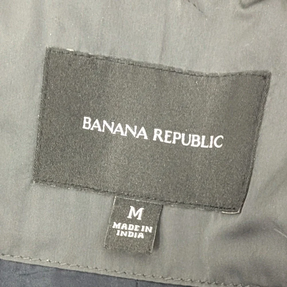 Banana Republic Men's M Double Breasted Quilted‎ Puffer Peacoat